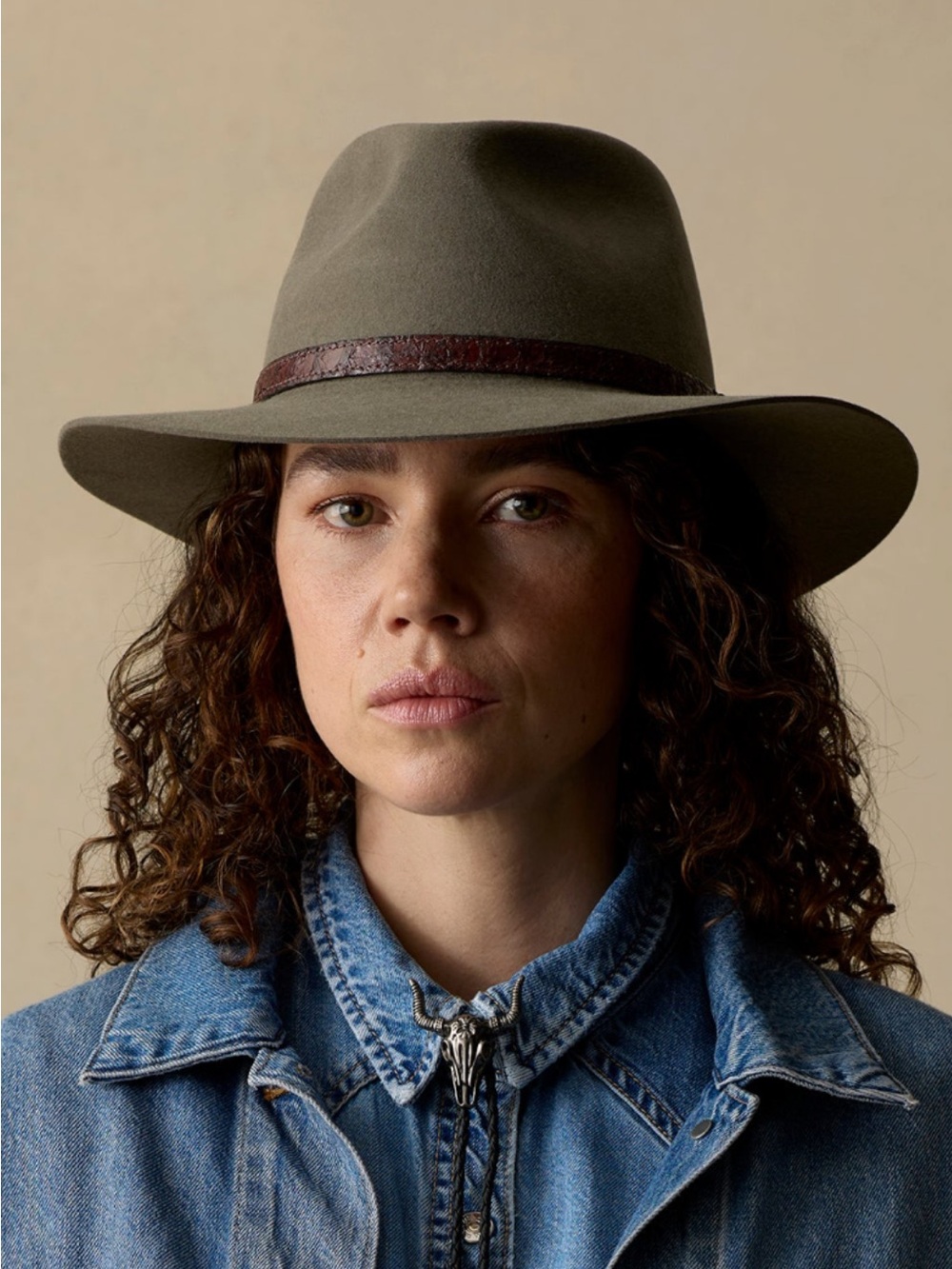 Akubra Olive Felt Fedora Cowboy Hat